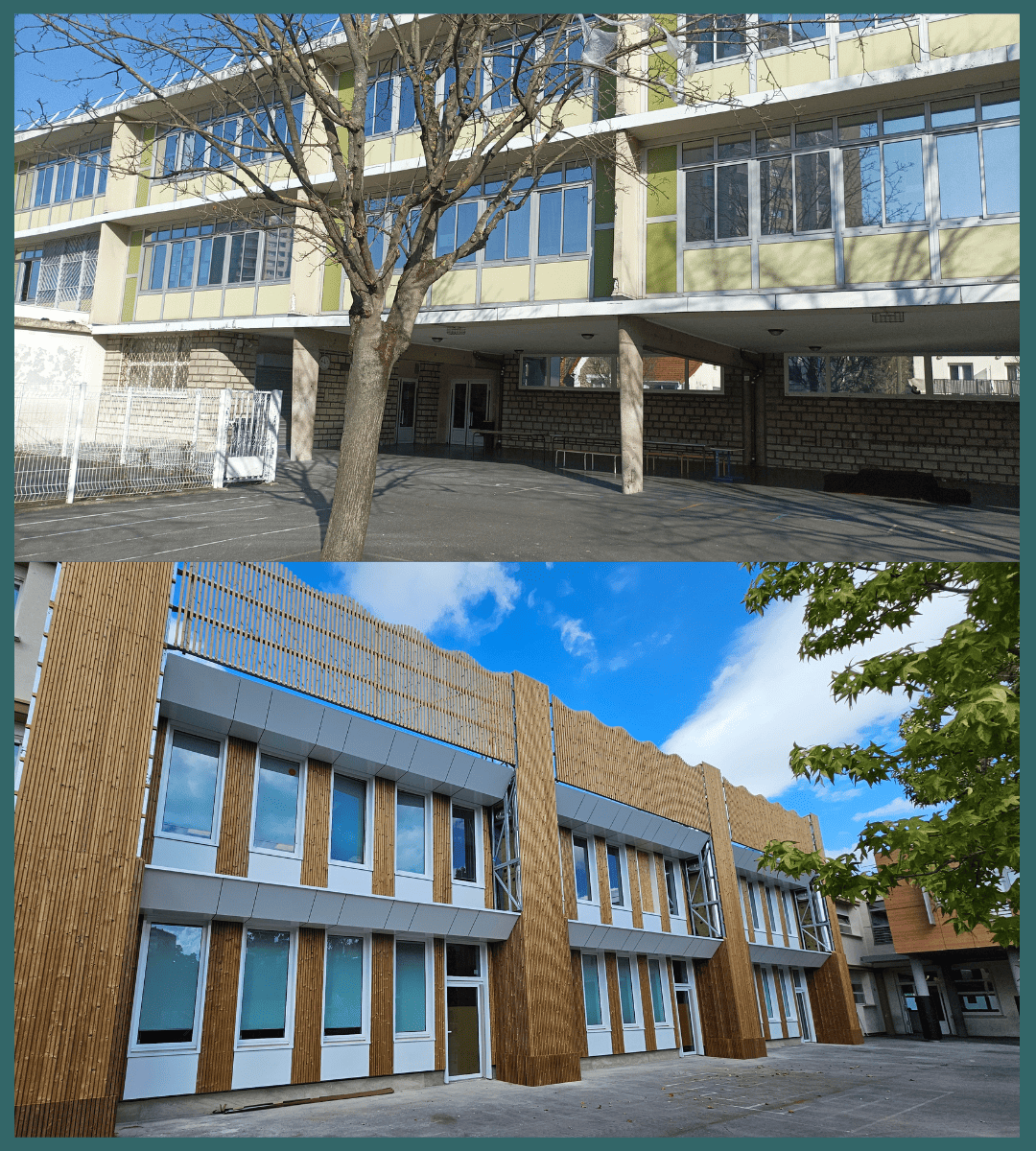 Gourpe Scolaire avant après